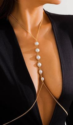 Pearls are beautiful gems from oyster in nature, also has been designated as the June Birthstone which is classic, elegant and timeless. This pearl charm body chain bra is perfect choice for parties,ceremony, travel remembrance, birthday, awards memorial, business gifts, advertising promotions, anniversary celebrations, fairs, festivals and any other occasions. Adjustable Pearl Chain Body Jewelry For Gift, Adjustable Pearl Chain Body Jewelry As A Gift, Elegant Clavicle Chain Body Jewelry, Gold Pearl Chain Jewelry For Party, Gold Clavicle Chain Body Chain For Wedding, Party Gold Jewelry With Pearl Chain, Elegant Adjustable Clavicle Chain Body Jewelry, Adjustable Pearl Body Chain As Gift, Gold Pearl Body Chain