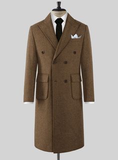 Perk up your ordinary formal wear with our tweed overcoat. Crafted from wool, the tweed outfit will be the perfect staple in your wardrobe that will take you from season to season in style. #studiosuits #mensclothingstyle #menswear #mensoutfits #mensattire #gentlemanstyle #classymen #elegantmen #mensstyle #mensfashion#trending#onlineshopping #outfitideas #bold Winter Double-breasted Tweed Jacket, Winter Tweed Blazer For Semi-formal Occasions, Semi-formal Winter Tweed Blazer, Winter Semi-formal Tweed Blazer, Luxury Winter Tweed Dress For Formal Occasions, Luxury Tweed Dress For Winter Formal, Luxury Tweed Dress For Formal Winter Occasions, Luxury Tweed Dress For Formal Winter Events, Formal Tweed Outerwear With Double Button Closure