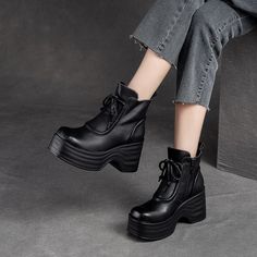 Casual Summer Sandals, Platform Boots Women, Platform Boots Chunky, Winter Heels, Casual Dress Shoes, Elegante Casual, Pu Heels, Ankle Boots Flat, Chunky Heels Sandals