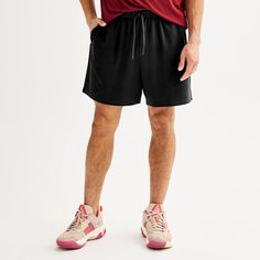 Keep yourself dry and comfortable with these men's Tek Gear above-the-knee mesh shorts. TECHNOLOGIES & FEATURES Drawstring elastic waistband 2 side pockets Moisture-wicking technology UnlinedFIT & SIZING Short: 5 1/2-in. inseam Regular: 6 1/2-in. inseam Tall/long: 7 1/2-in. inseam Midrise sits above the hip Regular fitFABRIC & CARE Polyester Machine wash Imported Size: XL. Color: Black. Gender: male. Age Group: adult. Relaxed Fit Swim Trunks With Built-in Shorts For Sports, Comfortable Moisture-wicking Shorts, Casual Black Knee-length Activewear Shorts, Casual Solid Color Moisture-wicking Swim Trunks, Casual Go-dry Relaxed Fit Swim Trunks, Casual Breathable Athletic Shorts, Casual Short Swim Trunks With Moisture-wicking, Solid Moisture-wicking Knee-length Shorts, Relaxed Fit Activewear With Short Inseam For Sports