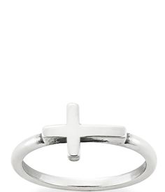 This favorite cross&#x2C; and simple statement of faith&#x2C; now in a dainty ring. From James Avery&#x2C; the Horizon Cross ring features:sterling silverapprox. 0.3125"Made in USA. James Avery Charm Bracelet, Statement Of Faith, Pandora Bracelet Charms Ideas, Xoxo Jewelry, James Avery Rings, Cute Promise Rings, James Avery Charms, James Avery Jewelry, Casual Rings