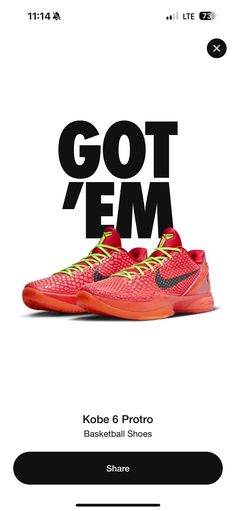 the nike shoe advertises to be available for purchase on ebayn's website