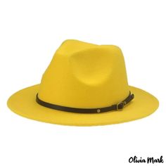 Olivia Mark - Children's felt hat 54cm spring imitation tweed wide brim bowler hat S jazz flat brim children's hair accessories children's hats Hats Fedora, Fedora Hat Women, Western Accessories, Western Cowboy Hats, Women Hats, Childrens Hats, Bowler Hat, Felt Hat, Western Cowboy