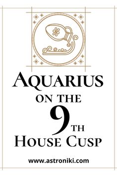 the logo for aquarius on the 9th house cup