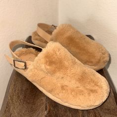 The Marc Fisher Ltd Zister Puts A New Spin On Your Indoor Outdoor Slipper With Its Plush Faux Fur Upper, Slip On Design, And Leather Ankle Strap With Buckle Closure. * Round Toe Silhouette. * Synthetic Outsole. * Faux Fur * Imported * Measurements: * Weight: 10 Oz Size Us 8m True To Size Brand New!!! Pet Free, Smoke Free And Gluten Free Home! Quick Shipping. Synthetic Slippers With Round Toe And Buckle Closure, Faux Fur Slippers With Round Toe For Fall, Spring Slippers With Faux Fur Lining And Round Toe, Grunge Shoes, Cheetah Print Flats, Black Pointed Toe Flats, Metallic Ballet Flats, Knee High Boots Flat, Black Suede Loafers