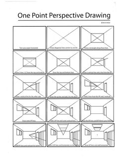 one point perspective drawing worksheet for students to practice their art and design skills