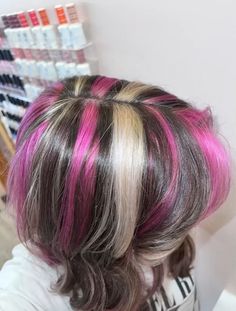 pretty hair Neapolitan Hair Dye, Neopolotin Hair, Neapolitan Hair Color, Neoploaton Hair, Nepolian Hair, Neopaliton Hair, Neopolitan Hair Highlights, Napoleon Hair, Peekaboo Hairstyles