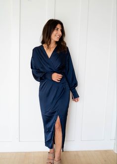 a simple yet sophisticated dress, the sadyra wrap dress features a flattering v-shaped neckline, accented by ruching + pleating. add jewelry, heels + a clutch for a evening out! Evening V-neck Midi Dress With Folds, Elegant V-neck Dress For Dinner, Cocktail Dress With Draped Sleeves And V-neck, Cocktail V-neck Dress With Draped Sleeves, Ruched V-neck Maxi Dress For Night Out, Dressy V-neck Dress With Surplice Neckline For Evening, Ruched V-neck Wrap Dress For Night Out, Chic V-neck Dresses With Draped Sleeves, Chic V-neck Mini Dress With Draped Sleeves