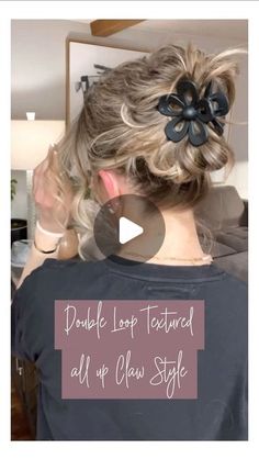 Hair Clipped Back Hairstyles, Hair Claw Hacks For Short Hair, Easy Claw Clip Updo Long Hair, Updo Using Claw Clip, Curly Hair Updo With Claw Clip, Ways To Wear Claw Clips In Hair, How To Wear A Hair Claw Clip Short Hair, Easy Twisted Hairstyles, Medium Claw Clip Hairstyles Short Hair