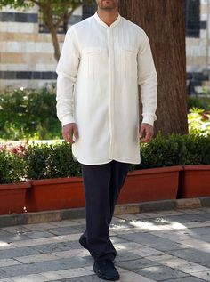 Linen Pintucked Shirt Classic Long Sleeve Kurta With Buttons, Elegant Long Sleeve Kurta With Button Cuffs, Classic Fitted Long Sleeve Kurta, Elegant Long Sleeve Kurta With Button Closure, Casual Long Sleeve Kurta With Pockets, Casual Long-sleeve Kurta With Pockets, Fitted Long Sleeve Kurta With Pintucks, Long Sleeve Linen Kurta For Work, Fitted Casual Kurta For Workwear