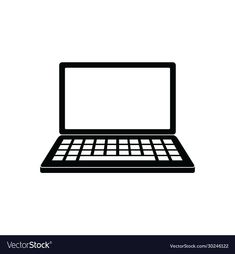 a laptop computer icon on white background