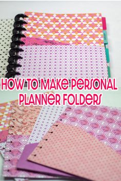 how to make personal planner folders