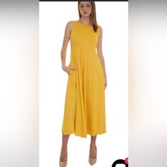 Max Mara Scafati Weekend Midi Dress, Waist Cut, Flared, Concealed Pockets, Side Zip Closure, Lined, Regular Fit, Composition: 61% Linen, 36% Viscose, 3% Elastane, Elastane Inside: 100% Cotton, Line: Weekend Max Mara. Yellow Fitted Maxi Dress For Workwear, Yellow Maxi Dress For Work, Chic Yellow Maxi Dress For Work, Yellow A-line Midi Dress For Work, Yellow Midi Dress For Work, Dior Vintage Dress, Max Mara Dresses, Anthropologie Wedding Dress, Max Mara Dress