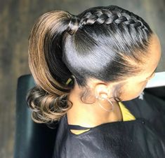 Woc Hairstyles, Braid On Top, Microlocs Styles, Hair Growth Spray, Braided Ponytail Hairstyles