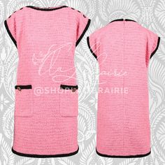 Gucci Cotton Blend Pink Tweed Dress (#Jw - Ib) Spring Pink Gucci Dress, Gucci Pink Spring Dress, Gucci Pink Dress For Spring, Chic Pink Gucci Dress, Pink Tweed Dress, Gucci Dresses, Pink Tweed, Tweed Dress, Casual Dress