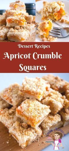 dessert recipe for apricot crumble squares