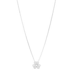 This is an authentic VAN CLEEF & ARPELS 18K White Gold Diamond Small Frivole Pendant Necklace. The necklace is crafted of 18 karat white gold and features a flower pendant set with round cut diamonds weighing approximately .77 total carat weight. Van Cleef Frivole, Authentic Vans, Mini Necklace, Van Cleef And Arpels, Dior Jewelry, Wallet Fashion, Van Cleef Arpels, Van Cleef, Flower Pendant