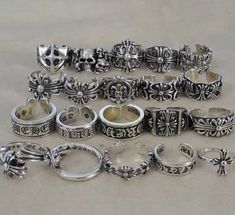 Punk Rings, Chrome Hearts Jewelry, Emo Jewelry, Rings And Bracelets