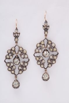 Snowdrops of Victorian Paste Earrings image 2 Victorian Chandelier Earrings For Formal Occasions, Victorian Screw Back Wedding Earrings, Victorian Screw Back Earrings For Wedding, Victorian Earrings For Evening, Victorian Wedding Earrings With Screw Back, Ornate Chandelier Earrings For Formal Events, Antique Screw Back Earrings For Formal Occasions, Victorian Baroque Earrings For Formal Occasions, Victorian Bridal Earrings For Anniversary