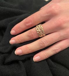 "Artisan 14k solid yellow gold filigree lace design ring. Unique jewels that express the love and the connection between two people... Description: ✤ This ring is made to order ✤ This ring is handmade from start to finish in Our workshop, DaninoDesigner. ✤ Made Of 14K Yellow Gold. ✤ Ring width: 0.39'' / 1.00cm ✤ Ring Size: Choose at checkout - or contact me for custom requests ✤ PACKAGING: Every order is shipped with our luxury jewelry packaging. Perfect for gift giving🎁 📌 Rings-size guide: Al Luxury Jewelry Packaging, Wide Gold Ring, Vintage Gold Ring, Gold Ring Vintage, Unique Gold Rings, Ornate Ring, Filigree Ring Gold, Vintage Gold Rings, Casual Rings