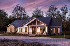 this is an artist's rendering of the country house plans for small homes in texas