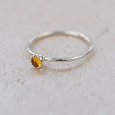 sterling silver birthstone stacking ring - citrine Birthstone Stacking Rings, Stacking Ring Set, Celestial Jewelry