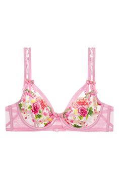 Meet you in the garden.FOR LOVE & LEMONS FOR VICTORIA'S SECRET: An exclusive collaboration that blends dreamy confidence with thoughtful detailing, giving each piece a unique and feminine feel. Feminine Floral Print Underwire Bra, Feminine Spring Bra With Floral Print, Feminine Floral Print Bra For Spring, Spring Feminine Bra With Floral Print, Feminine Spring Floral Print Bra, Spring Feminine Floral Print Bra, Feminine Underwire Bra For Spring, Spring Feminine Underwire Bra, Feminine Pink Bra For Spring