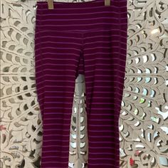 Womens Purple Stripe Chaturanga Capri Xxs, Like New Without Tags. No Holes Stains, Or Excessive Wear. Questions Welcomed, Other Pictures Available Upon Request Striped Athleisure Activewear For Sports, Striped Sporty Activewear For Workout, Sporty Striped Activewear For Workout, Casual Striped Activewear For Sports, Sporty Purple Yoga Pants For Loungewear, Athleta Pants, Color Purple, Pant Jumpsuit, Capri