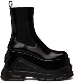 Versace: Black Medusa Anthem Platform Boots | SSENSE Farfetch Boots, Versace Boots, Platform Boots Black, Mode Shoes, Square Toe Shoes, Versace Shoes, Black Platform Boots, Medusa Head, Shoe Inspo