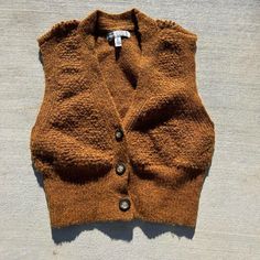 Urban Outfitters Brown Sweater Vest , Never Been Worn Brand New! Trendy Fitted Sweater Vest For Fall, Trendy Cropped Sweater Vest For Fall, Fall Sweater Vest For Day Out, Trendy Sweater Vest For Fall Day Out, Fitted Sweater Vest For Fall Day Out, Casual Brown Vest For Fall, Fitted Casual Fall Vest, Casual Fitted Vest For Fall, Fitted Casual Vest For Fall