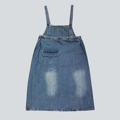 Experience the best of the 90s and the future with our 2023 Spring-Summer Collection denim jumpsuit! This amazing piece is a blend of vintage-inspired style and modern fashion. with the perfect medium wash and long length to take you from a casual day out to a special night out in style.Why You'll Fall In Love 90s Style: Be the trendsetter with this fabulous jumpsuit. inspired by the fashion of the millennium. Medium Wash: Get a look that stands out from the crowd with its unique medium wash. Lo Summer Medium Wash Denim Overall Dress, Denim Blue Overall Dress For Summer, Medium Wash Denim Overall Dress For Spring, Spring Overall Denim Blue Denim Dress, Spring Medium Wash Denim Overall Dress, Casual Denim Blue Overall Dress, Denim Overall Dress With Pockets, Summer Dark Wash Washed Overalls, Medium Wash Denim Overall Dress With Pockets