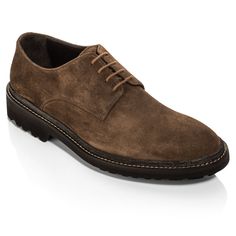 Brookdale Mid Brown Suede Lug Sole Derby Classic Brown Lace-up Shoes With Suede Lining, Classic Suede Lace-up Shoes With Leather Sole, Suede Lace-up Shoes With Rubber Sole For Work, Classic Lace-up Shoes With Suede Lining And Round Toe, Masculine Oxfords With Textured Sole, Semi-formal Brown Oxfords With Textured Sole, Brown Semi-formal Oxfords With Textured Sole, Semi-formal Suede Dress Shoes With Round Toe, Casual Plain Toe Semi-formal Oxfords