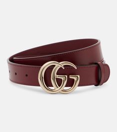 GG Marmont leather belt in red - Gucci | Mytheresa Elegant Gucci Leather Belt, Classic Gucci Belt Buckles, Modern Gucci Leather Belt, Luxury Gucci Leather Belt, Classic Gucci Belt For Formal Occasions, Modern Gucci Belt For Formal Wear, Modern Gucci Belts For Formal Occasions, Chic Gucci Belt For Formal Occasions, Gucci Designer Leather Belt