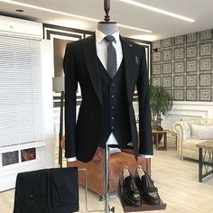 Tailored Tuxedo Suit For Groom, Groom's Tuxedo Suit, Groom's Tuxedo Suit In Suiting Fabric, Groom's Tuxedo Suits In Suiting Fabric, Tailored Suits For Groom, Groom's Tuxedo In Suiting Fabric, Groom's Double-breasted Suit With Single Button, Black Single Breasted Suit For Wedding, Black Single-breasted Suit For Wedding