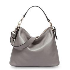 The elegant design of this shoulder bag comprises of a silt pocket on its exterior, ensuring you don't have a hard time reaching for things. Made with genuine cow leather, the beautiful color of this bag has a distinct appeal. Cool and versatile owing to its two straps, this solid, patterned bag is hard to ignore. Order this classy bag today and feel the confidence in you grow!SpecificationsItem Type: HandbagsPattern Type: SolidInterior: Interior Compartment,Cell Phone Pocket,Interior Zipper Poc Elegant Large Capacity Crossbody Hobo Bag, Elegant Faux Leather Shoulder Bag With Soft Feel, Elegant Faux Leather Shoulder Bag With Soft Leather Details, Elegant Faux Leather Shoulder Bag With Soft Texture, Elegant Faux Leather Hobo Bag For Travel, Elegant Faux Leather Travel Shoulder Bag, Elegant Faux Leather Shoulder Bag For Travel, Elegant Faux Leather Shoulder Bag, Elegant Satchel Hobo Bag For Everyday Use