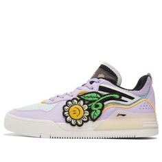 (WMNS) Li-Ning Wave V1 Cherry Blossom Series AGCS182-2 (SNKR/Skate/Low Top/Women's/Non-Slip/Wear-resistant) Purple Lace-up Sneakers For Summer, Purple Summer Sneakers For Streetwear, Purple Sneakers With Round Toe For Spring, Purple Sneakers For Sports In Spring, Purple Round Toe Sneakers For Spring, Skate Shoes, Low Top, Cherry Blossom, Top Sneakers