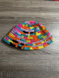 Small - Medium Multi Color Bucket hat  Made by Me! Art Au Crochet, Art Textile, Crochet Art, Hat Making, Made By Me, Multi Colored, Fiber Art, Bucket Hat, Beauty Book