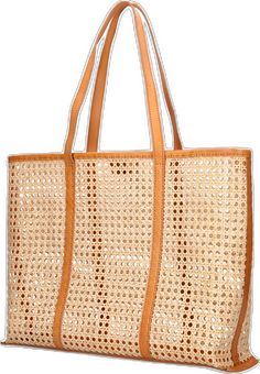 Everyday Tote, Woven Rattan, In Depth, Leather Tote Bag, Magnetic Closure, Leather Tote, Caramel, Handles, Collage