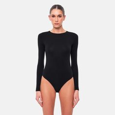 OW Collection ERLA Bodysuit Bodysuit 002 - Black Caviar High Stretch Smoothing One-piece Bodysuit, Sleek Stretch One-piece Bodysuit, High Stretch Elastane One-piece Bodysuit, Second-skin Seamless One-piece Bodysuit, Fitted One-piece Bodysuit With Lined Body, Stretch One-piece Elastane Bodysuit, Stretch Elastane One-piece Bodysuit, Seamless High Stretch One-piece Bodysuit, Sleek Second-skin One-piece Bodysuit