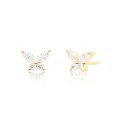 Valentine-AE0040-TJ-A.webp White Gold Butterfly Fine Jewelry Earrings, White Gold Butterfly Earrings With Charm, Diamond Butterfly Earrings Fine Jewelry, Butterfly Shaped Diamond Earrings With Accents, Gold Butterfly-shaped Sterling Silver Earrings, Butterfly Stud Earrings, Butterfly Motif, Phone Items, Diamond Butterfly