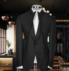 🪡Blending traditional craftsmanship with contemporary design, an André Emilio bespoke suit is created to your exact measurements. 🪡 Elegant Black Double Breasted Suit For Black Tie, Black Tie Tuxedo Blazer With Pressed Crease, Bespoke Fitted Suits For Black Tie Events, Classic Black Double Breasted Suit For Evening, Formal Custom Fit Single Breasted Tuxedo, Tailored Tuxedo For Semi-formal Occasions, Fitted Single Breasted Tuxedo For Black Tie Events, Semi-formal Three-piece Tuxedo With Lapel Collar, Formal Single-breasted Custom Fit Tuxedo