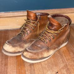 Red Wing 10875’s Up For Sale! Size 10.5 D Look Very Similar To The 875 Style. Really Great Patina On These Leather Boots And Tons Of Life Left! 10 Years Old. You Could Bring Some Color Back To Them With Conditioning Or Leave As Is. Ask Questions Prior To Buying. Will Do My Best To Answer And Can Upload More Pics If Needed. Rustic Lace-up Leather Work Boots, Leather Lace-up Sneakers With Reinforced Heel, Leather Sneakers With Reinforced Heel, Rustic Work Boots With Rubber Sole, Rustic Leather Work Boots With Reinforced Heel, Vintage Lace-up Work Boots With Reinforced Heel, Casual Work Boots With Reinforced Heel And Snip Toe, Rustic Boots With Vibram Sole And Round Toe, Rugged Leather Shoes With Rubber Sole And Round Toe