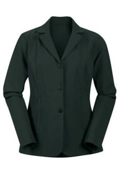 This all-season show coat may be the easiest thing about competing. Simply pull on an elegant, stain and weather-resistant silhouette that breathes and stretches in the saddle, then toss it in the wash for next time. No ironing. No worries. Strategic, contoured design flatters a range of body types. Hidden front zip with snaps stays smooth for a streamlined silhouette. Eyelets at waist secure riders' number strings. Durable Dynamic Extreme fabric provides water and stain-resistance Lightweight and breathable Four-way stretch integrity moves with you Contoured, figure flattering fit Hidden front zip with snap closure lays flat with no pucker Eyelets at waist hold number card strings Two streamlined, secure zip pockets Blind hem at cuff allows for easy alteration of sleeve length Machine was Notch Lapel Sport Coat With Snap Buttons For Work, Number Strings, Blind Hem, Plus Size Outerwear, Plus Size Coats, Tractor Supply, Body Types, Weather Resistant, Snap Closure