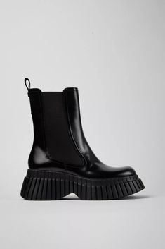 Camper BCN Leather Chelsea Boot | Urban Outfitters Camper Boots Woman, Leather Boots For Women, Black Leather Boots Women, Black Leather Chelsea Boots, Camper Shoes, Ankle Boots For Women, Old Shoes, Shoes Heels Wedges, Spring Summer Collection