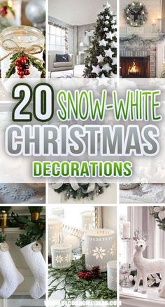 white christmas decorations with the words 20 snow - white christmas decorations