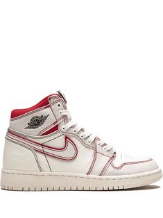 White leather Air Jordan 1 Retro High OG sneakers from jordan. Supplied by a premier sneaker marketplace dealing with unworn, already sold out, in demand rarities. Each product is rigorously inspected by experienced experts guaranteeing authenticity. | Jordan Kids Air Jordan 1 Retro High OG sneakers Leather High-top Jordan Shoes For Light Sports, Drip Shoes, Luxury Stuff, Trendy Shoes Sneakers, Mode Zara, Preppy Shoes, Jordan Air, Cute Nike Shoes, Air Jordan 1 Retro High Og