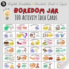 the bordom jar activity idea cards