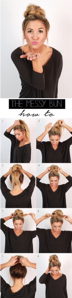 The messy bun #shopimpressions Easy Long Hairstyles Lazy Girl, Easy Long Hairstyles, Hairstyles Lazy, Hair Hoco, Easy Hairstyle, Homecoming Hair, Fresh Hair, Work Hairstyles, Lazy Girl