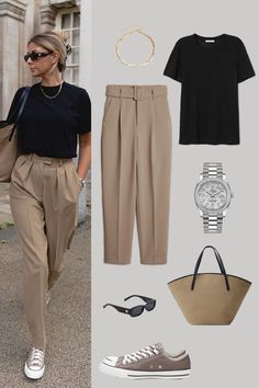 Smart Casual Work, Casual Chic Outfits, Smart Casual Work Outfit, Trouser Outfit, Beige Outfit, Business Casual Outfits For Work, Neue Outfits