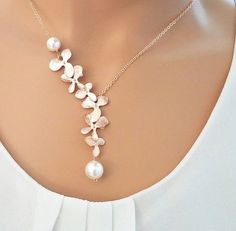 Pearl Necklace ,Rose Gold Necklace, Orchid Flower Necklace Bridesmaid gifts Orchid wedding Gifts Mothers Gift Sisters Gift Bridal Gifts. LaLaCrystal on Etsy Rose Gold Jewelry For Mother's Day Party, Rose Gold Necklaces For Parties And Gifts, Rose Gold Jewelry Birthday Gift, Mother's Day Rose Gold Party Jewelry, Flower Jewelry For Wedding And Mother's Day, Pink Necklace For Wedding And Mother's Day, Delicate Jewelry For Mother's Day Party, Delicate Party Jewelry For Mother's Day, Delicate Formal Necklaces For Mother's Day